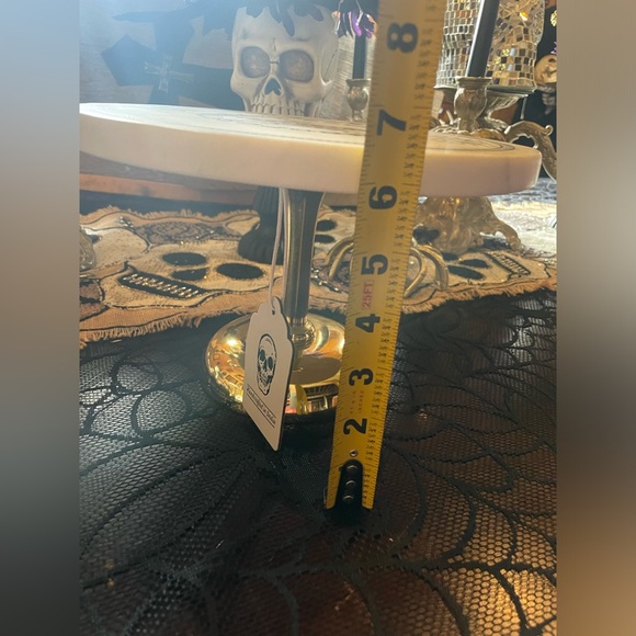 NWT Gothic Ouija Spirit Board Marble Cake/Dessert/Cheese Platter Pedestal Stand - Picture 8 of 11